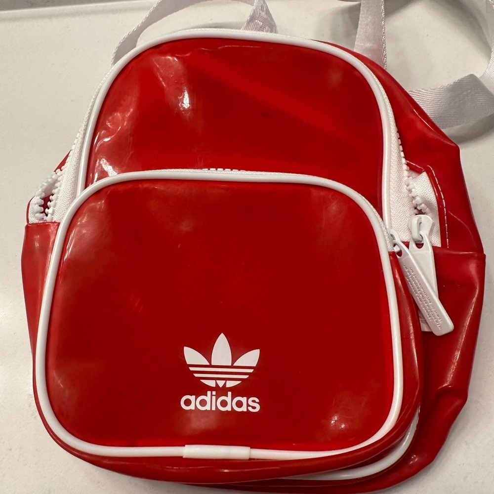 Adidas Scarlet and White Compact Backpack